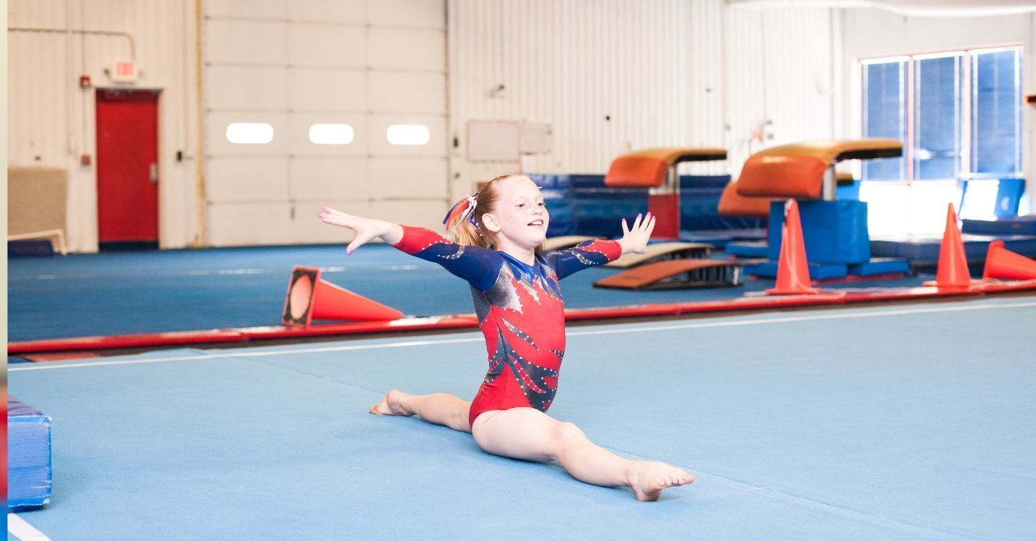 Young gymnast growing up strong